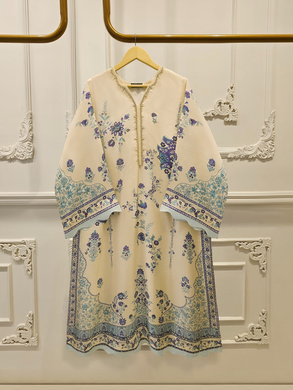 2 Piece - Pure Khaddi Silk Embroidered  Suit S115546