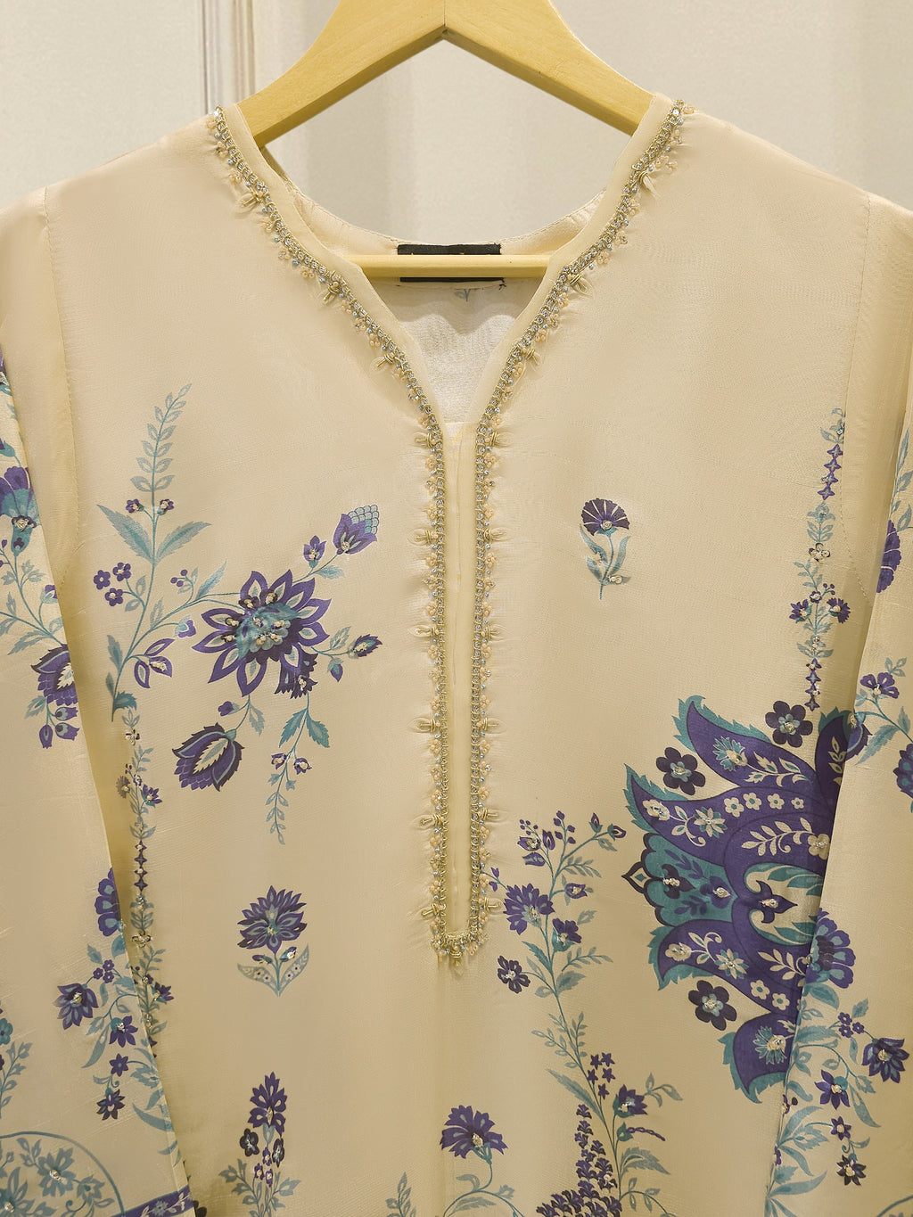 2 Piece - Pure Khaddi Silk Embroidered  Suit S115546