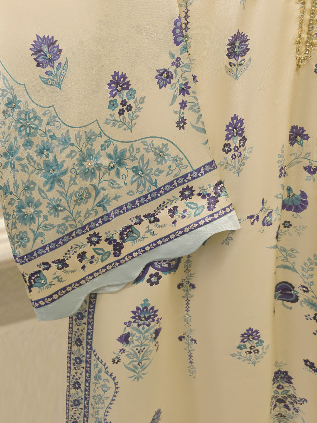 2 Piece - Pure Khaddi Silk Embroidered  Suit S115546