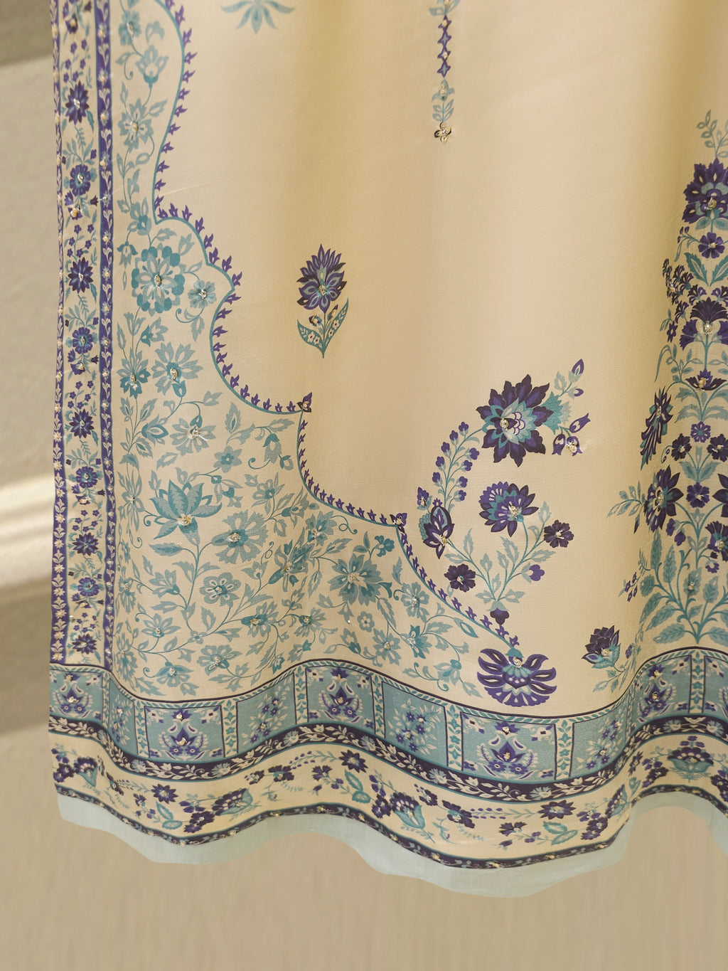 2 Piece - Pure Khaddi Silk Embroidered  Suit S115546