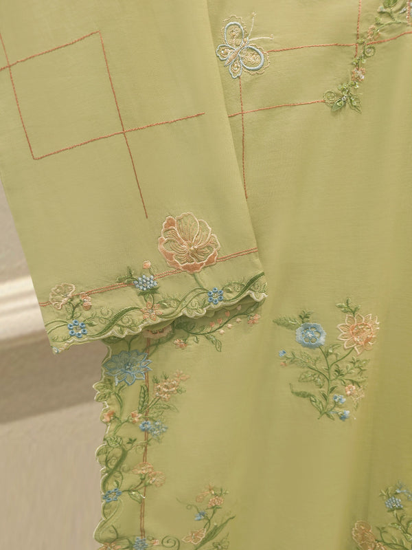 2 Piece - Embroidered Kora Silk Suit S115559
