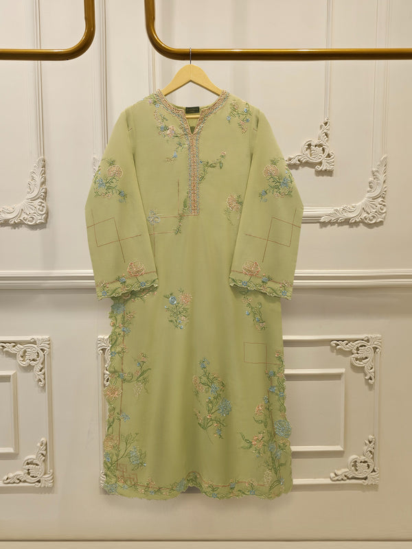 2 Piece - Embroidered Kora Silk Suit S115559