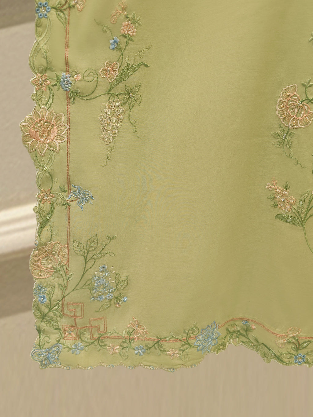 2 Piece - Embroidered Kora Silk Suit S115559