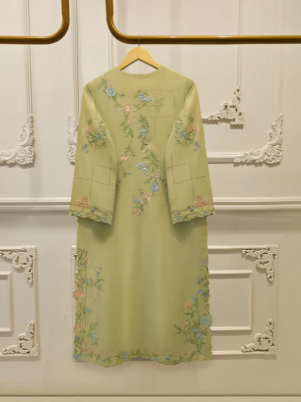 2 Piece - Embroidered Kora Silk Suit S115559