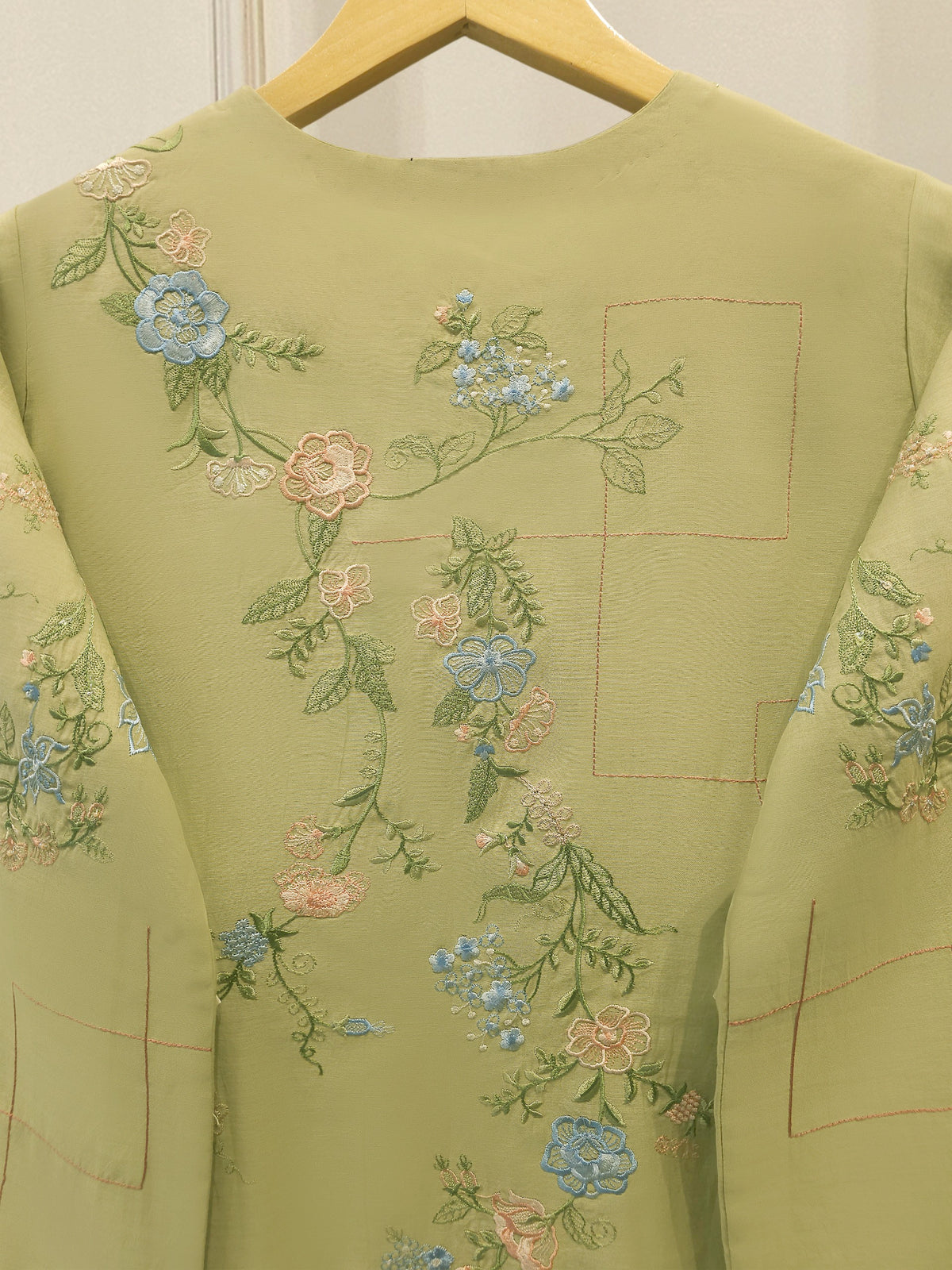 2 Piece - Embroidered Kora Silk Suit S115559