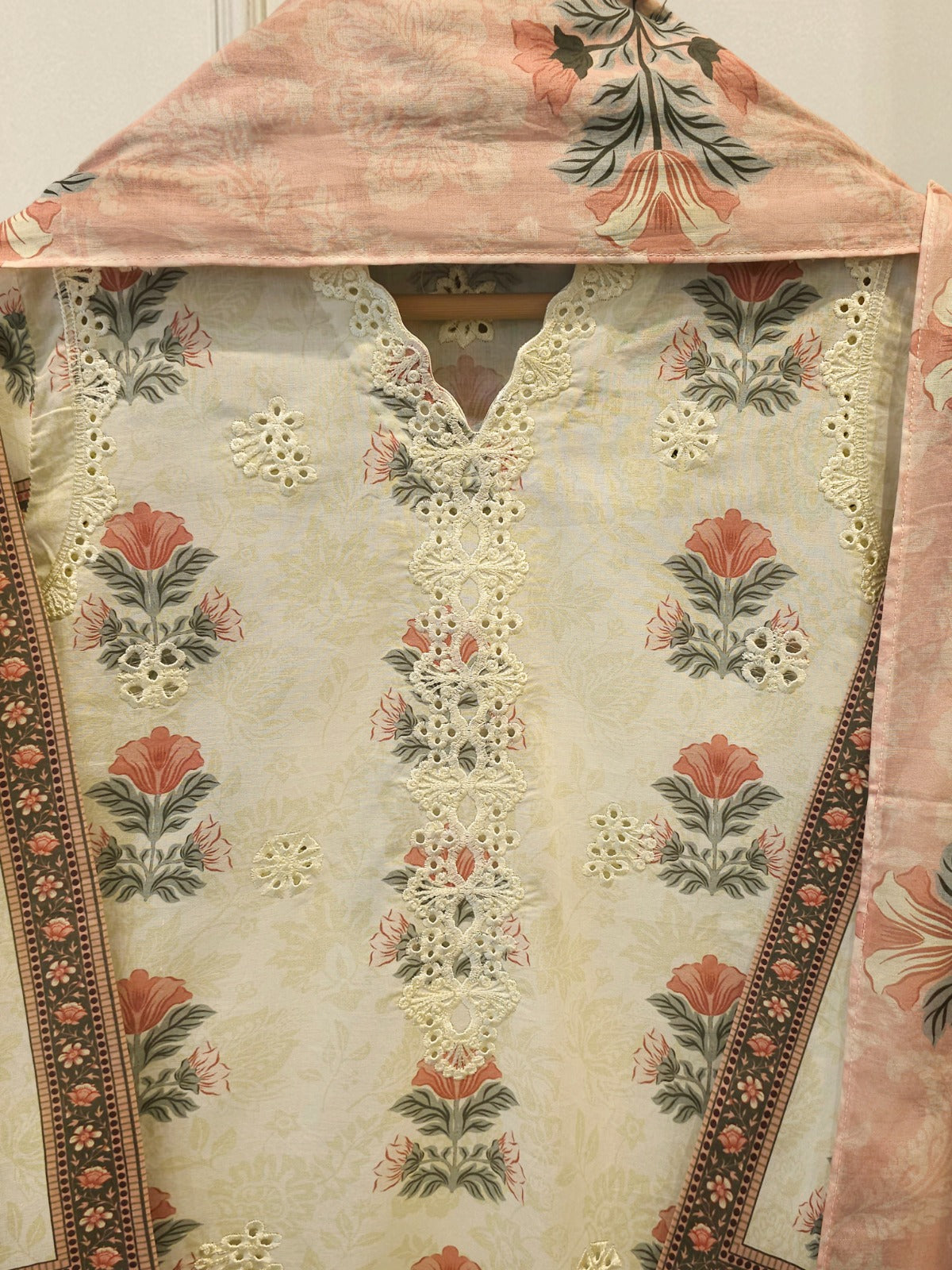 2 Piece - Embroidered Cambric Suit S115551