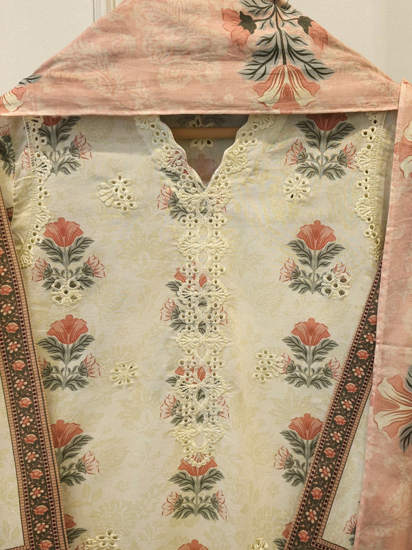 2 Piece - Embroidered Cambric Suit S115551