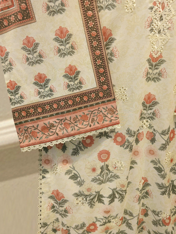 2 Piece - Embroidered Cambric Suit S115551
