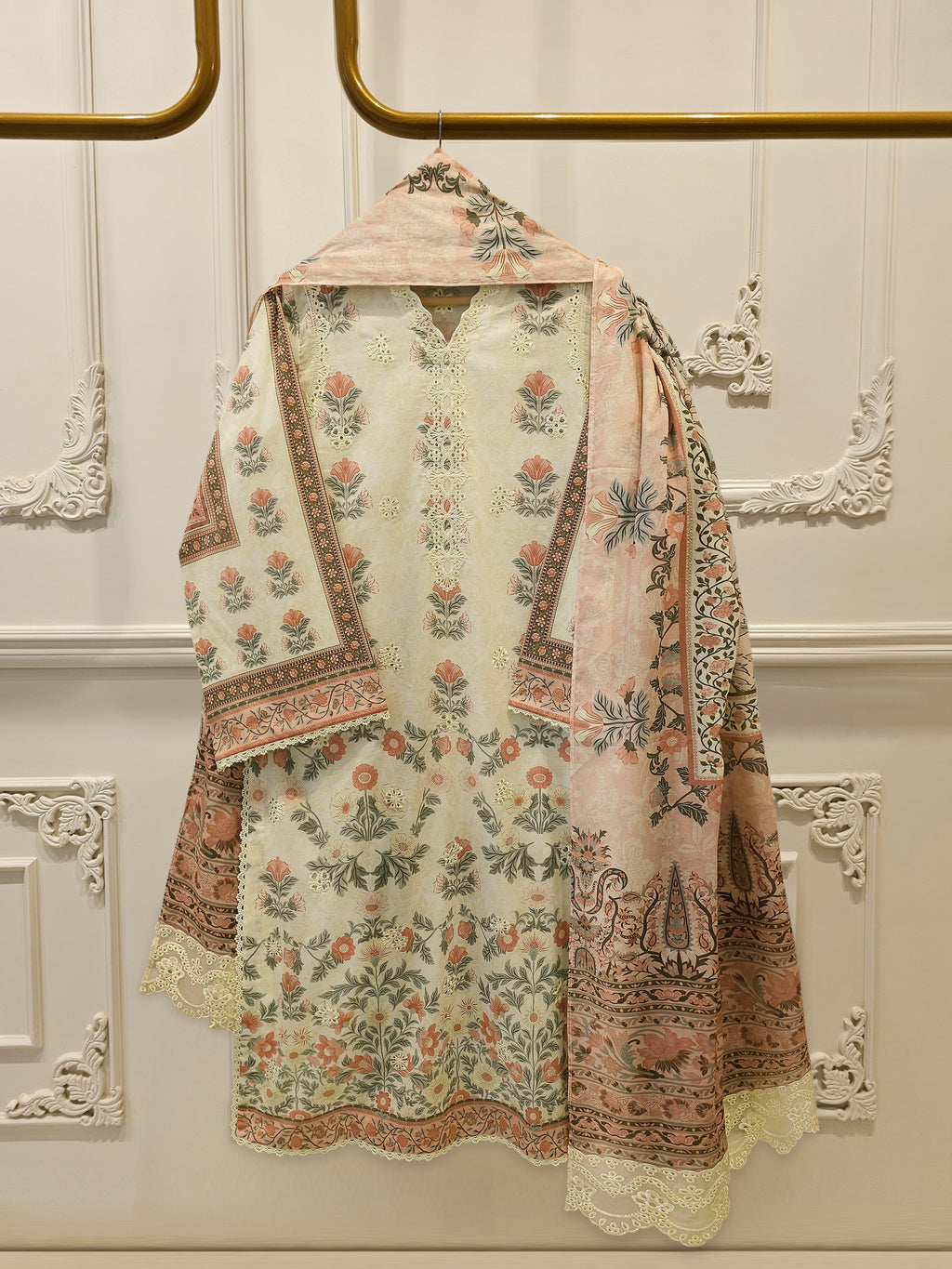 2 Piece - Embroidered Cambric Suit S115551
