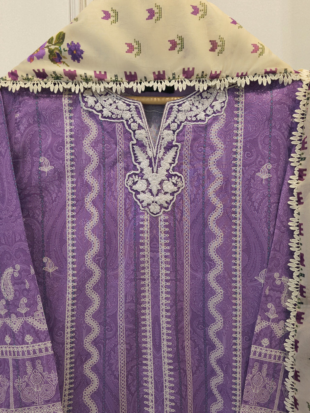 2 Piece - Embroidered Cambric Suit S115553