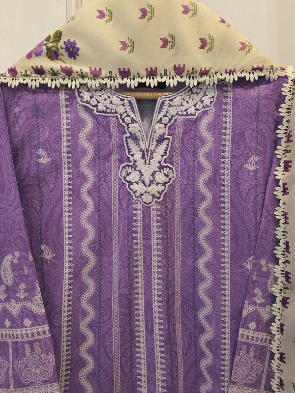 2 Piece - Embroidered Cambric Suit S115553