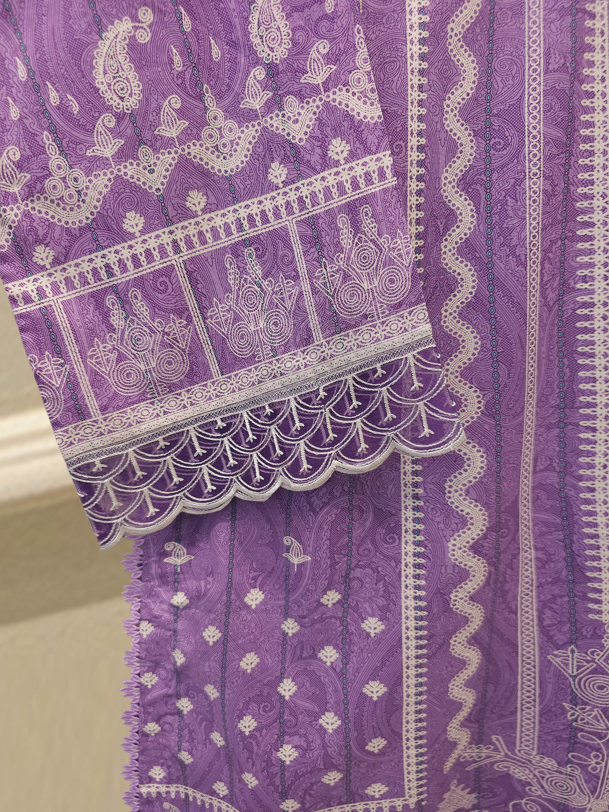 2 Piece - Embroidered Cambric Suit S115553