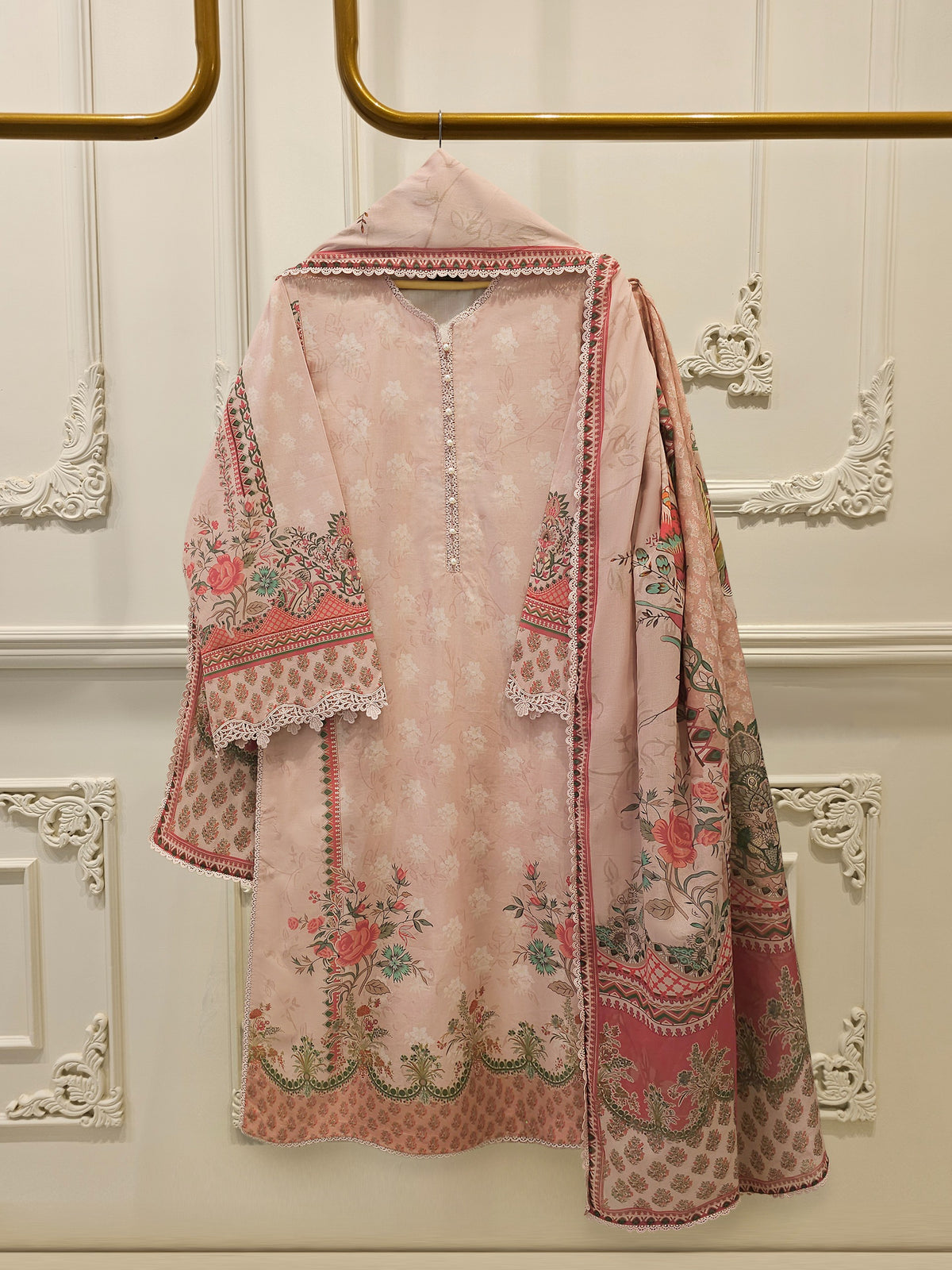 2 Piece - Digital printed Cambric Suit S115561 Main image