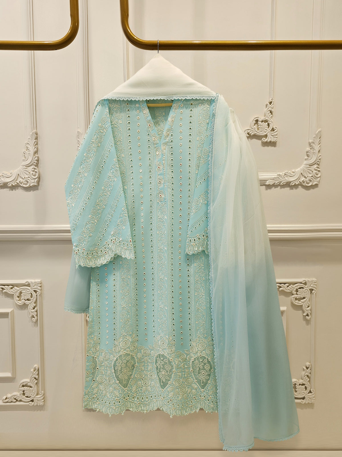 3-Piece Embroided Cambric Suit S115554 Main image
