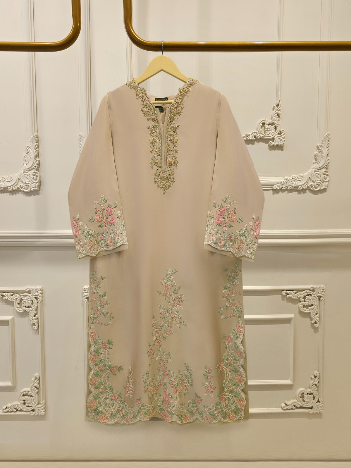 2 Piece- Pure Sheesha Silk Embroidered Suit S115563 Main image