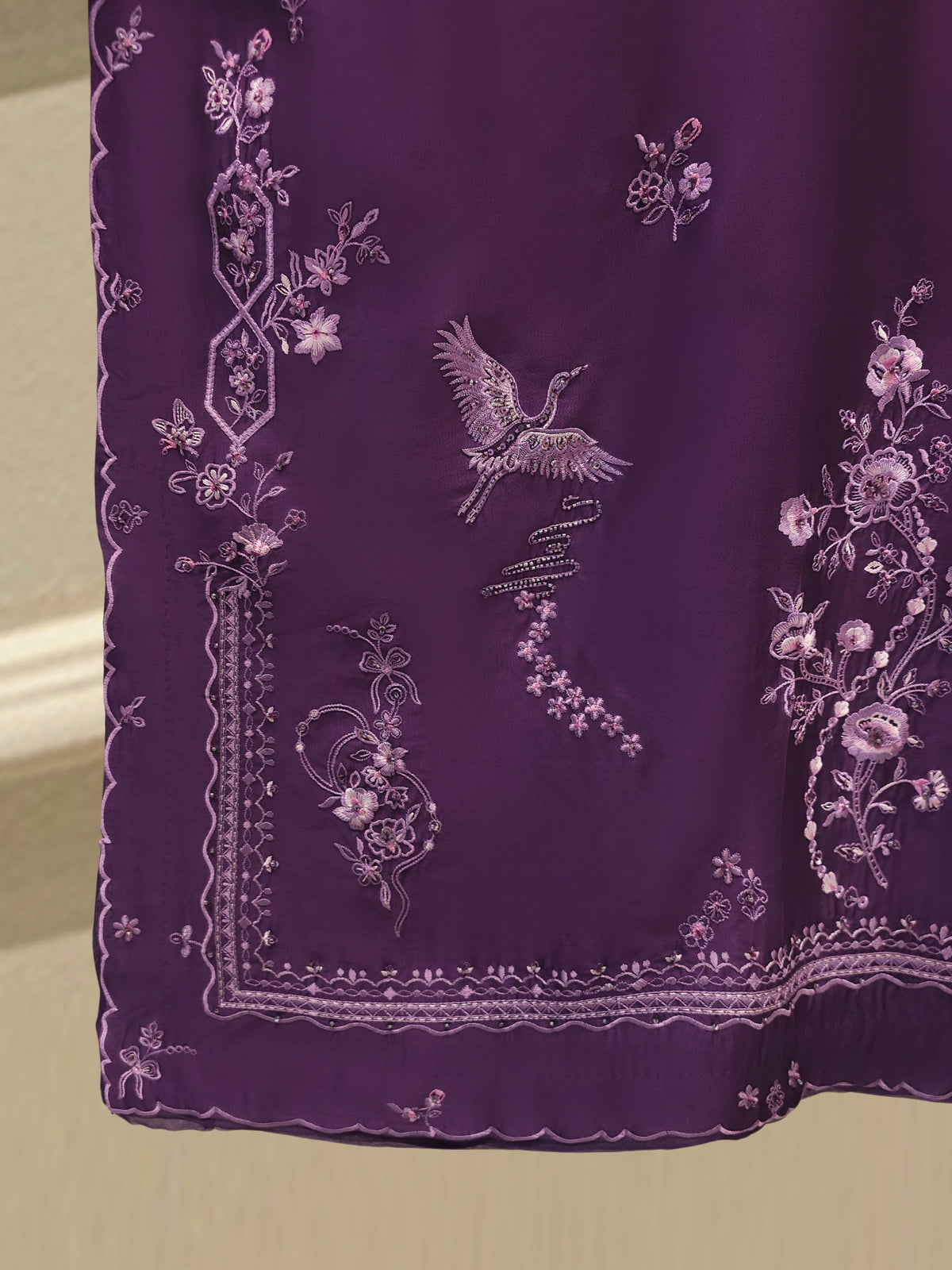2 Piece- Pure Sheesha Silk Embroidered Suit S115575