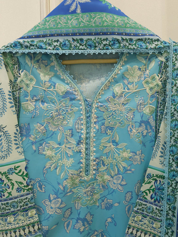 2 Piece - Digital printed Cambric Suit S115580