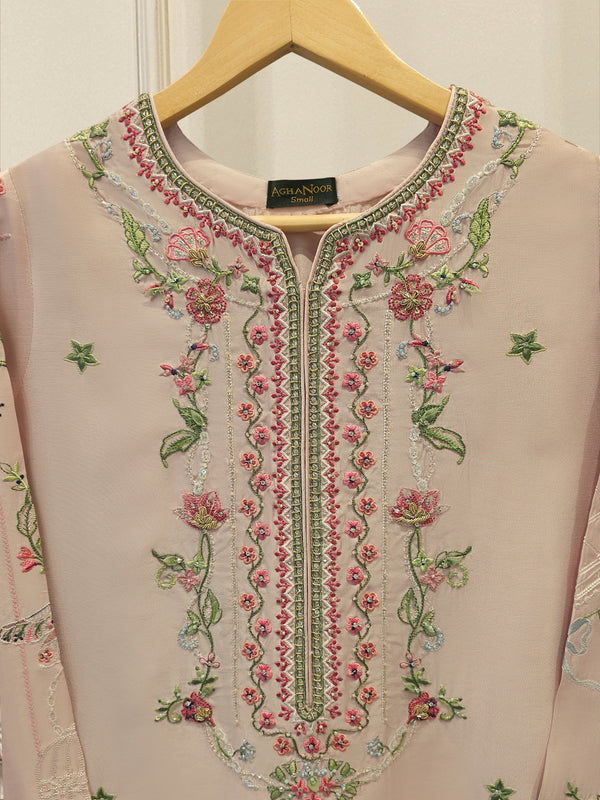 2 Piece- Pure Sheesha Silk Embroidered Suit S115583