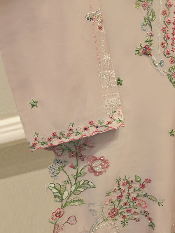 2 Piece- Pure Sheesha Silk Embroidered Suit S115583