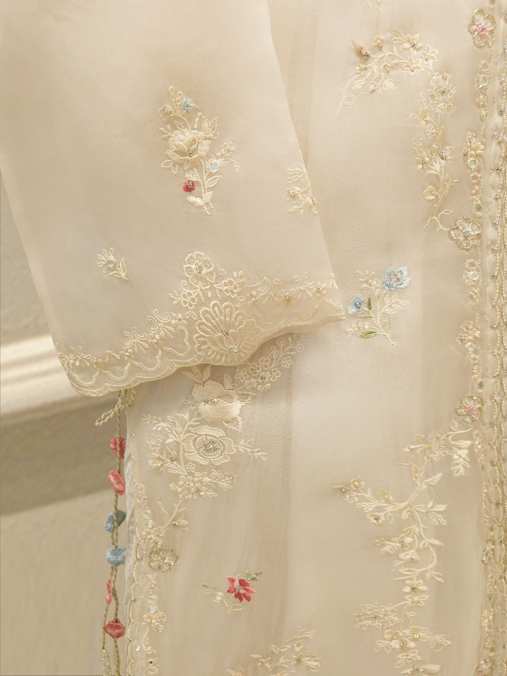 2 Piece - Pure Organza Embroided Suit WS00415