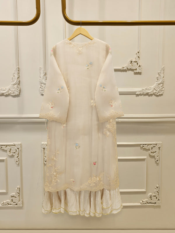 2 Piece - Pure Organza Embroided Suit WS00415