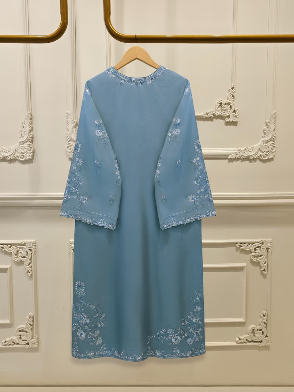 3 Piece- Pure Korean Silk Embroidered Suit S115649
