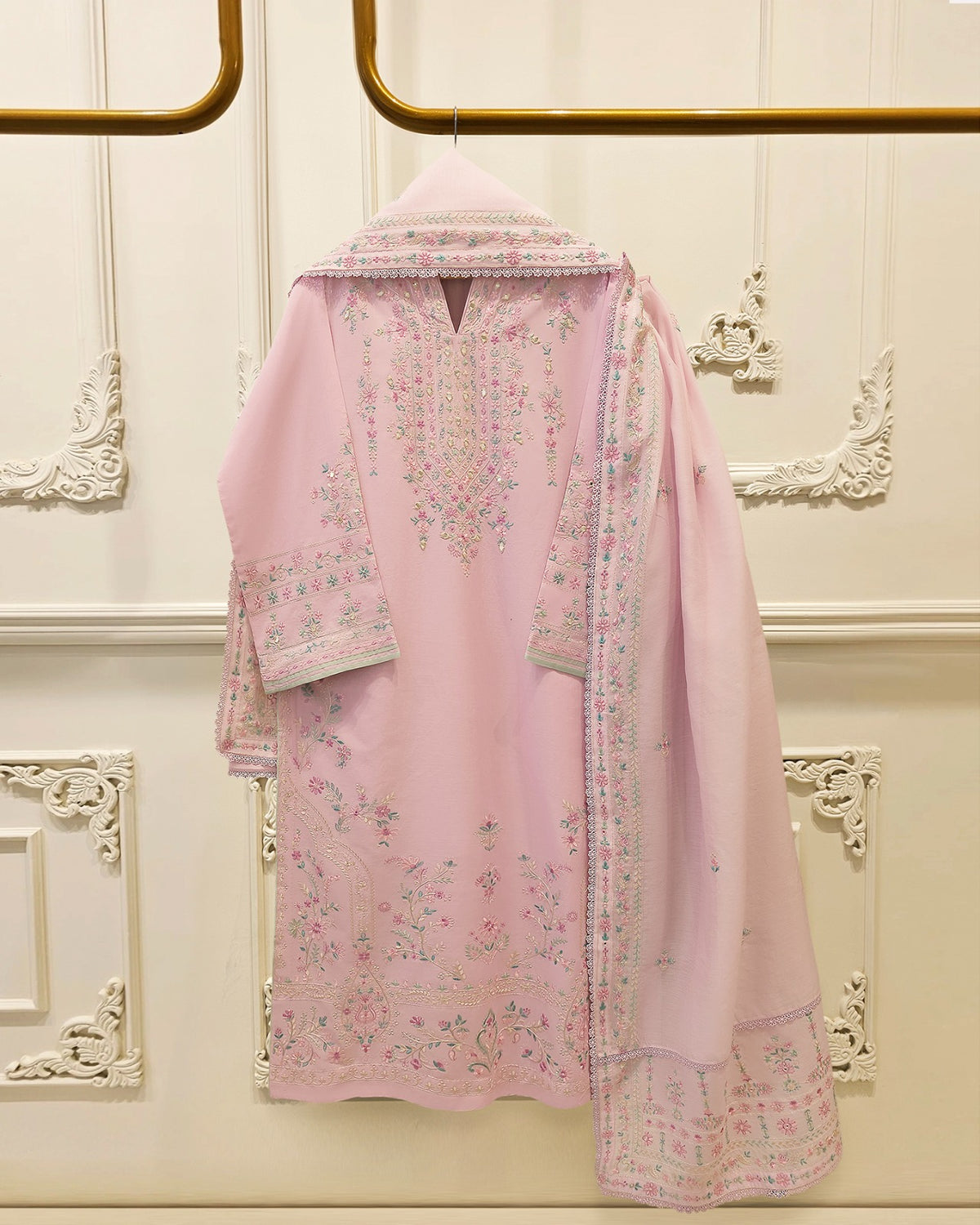2 Piece - Embroidered Cambric Suit  S115734