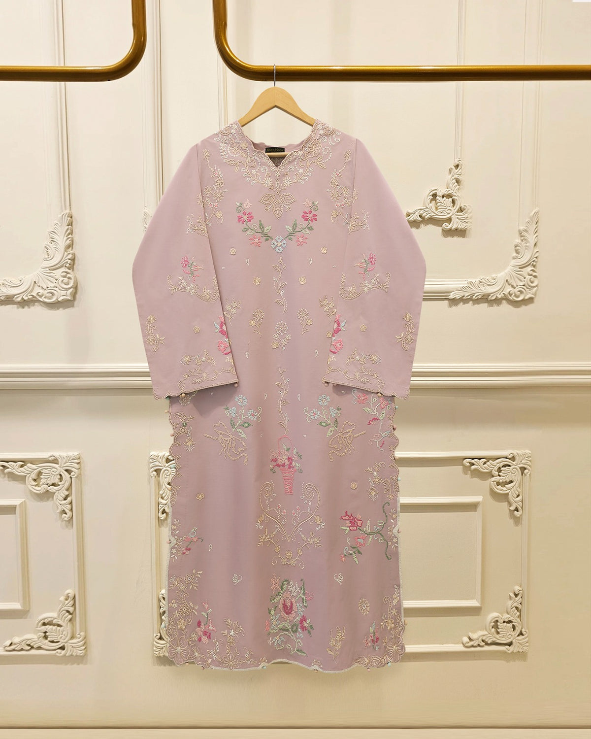2 Piece - Embroidered Cambric Suit S115743 Main image