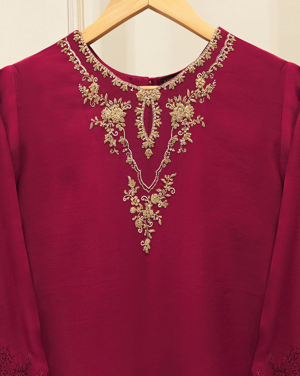 Pure Khaddi Silk Embroidered Shirt S115764