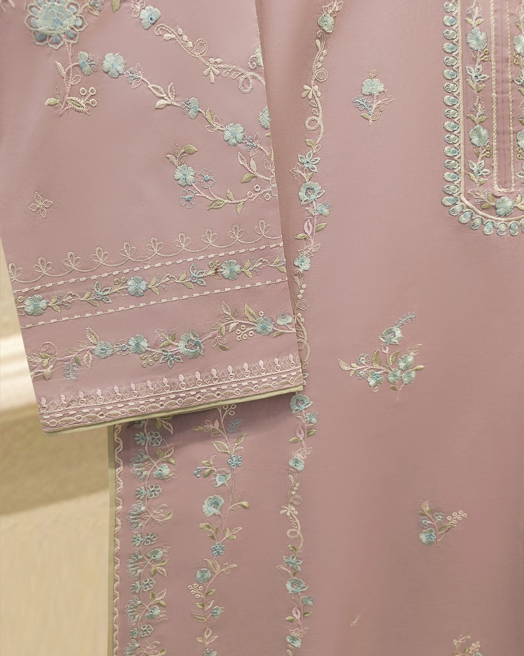 2 Piece - Embroidered Cambric Suit S115718