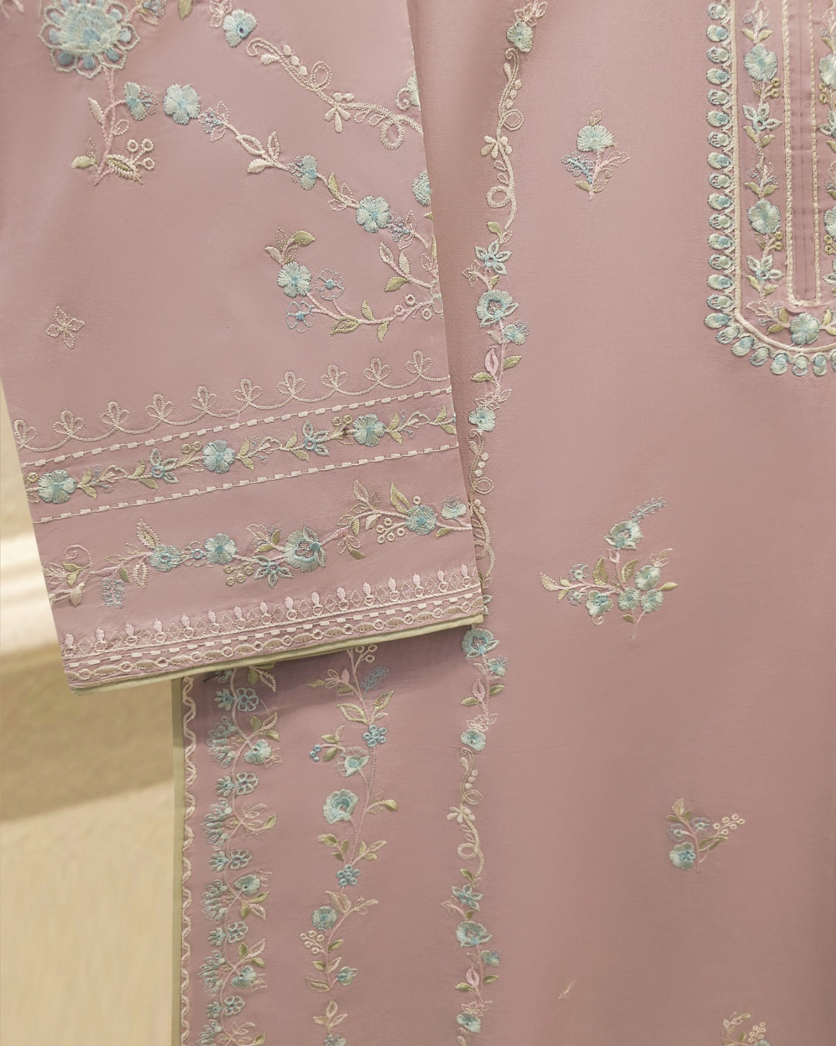 2 Piece - Embroidered Cambric Suit S115718