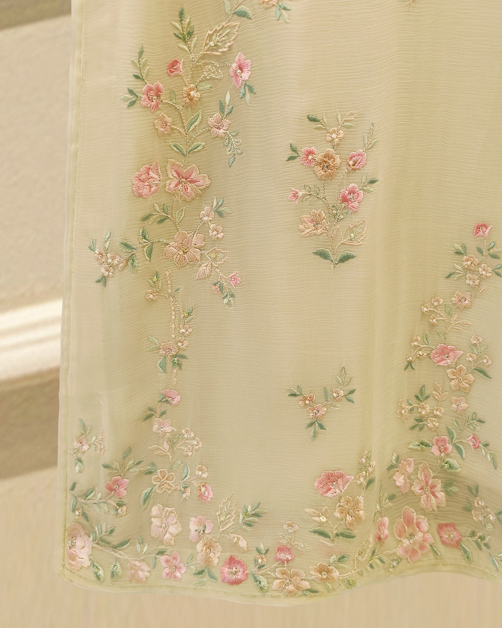 3 Piece - Pure Embroidered Chiffon Suit S115760