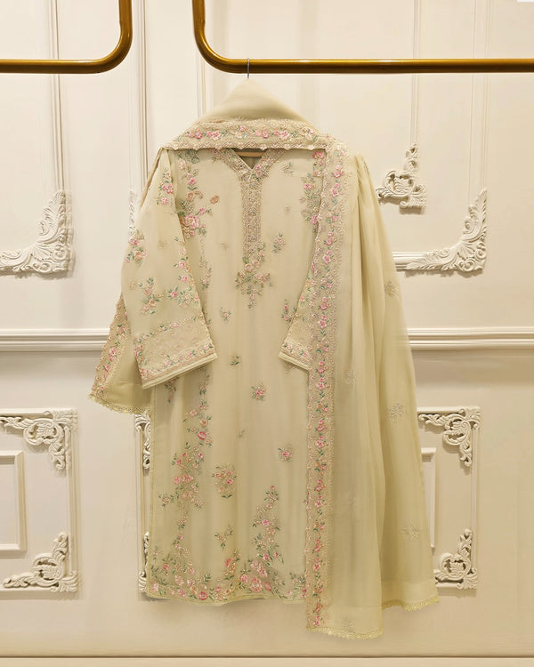 3 Piece - Pure Embroidered Chiffon Suit S115760