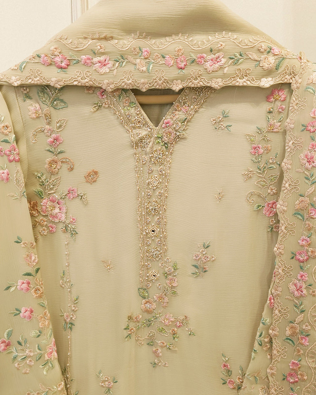 3 Piece - Pure Embroidered Chiffon Suit S115760