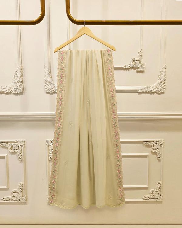 3 Piece - Pure Embroidered Chiffon Suit S115760