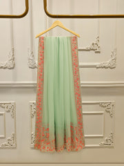 3 Piece - Pure Embroidered Cotton Net Suit S112720