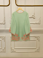 3 Piece - Pure Embroidered Cotton Net Suit S112720