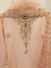 3 Piece- Pure Sheesha Silk Embroidered Suit S113518
