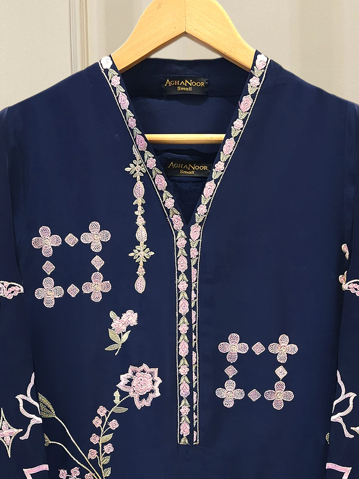 2 Piece- Pure Sheesha Silk Embroidered Suit S115147 Secondary image