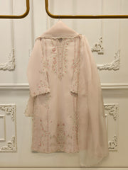3 Piece- Pure Khadi Silk Embroidered Suit S113657