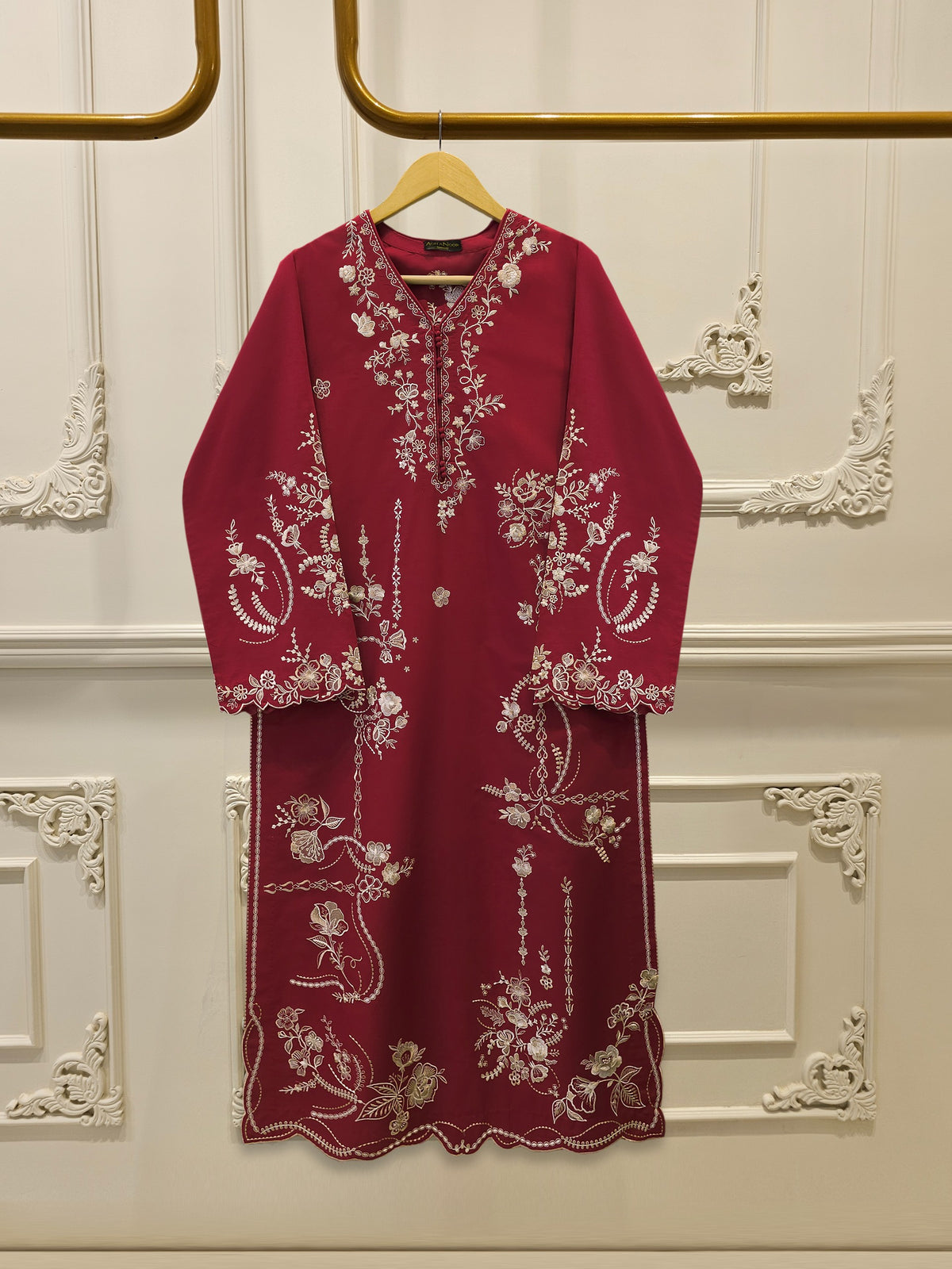2 Piece - Embroidered Cambric Suit S115644 Main image