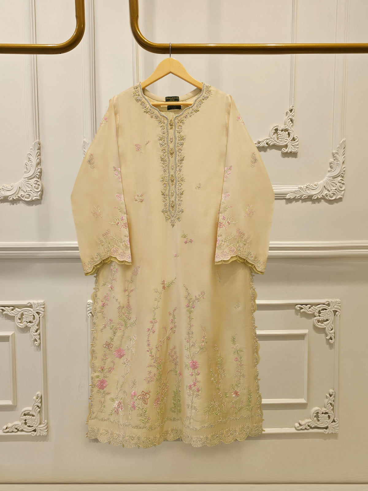 2 Piece- Pure Sheesha Silk Embroidered Suit S115309