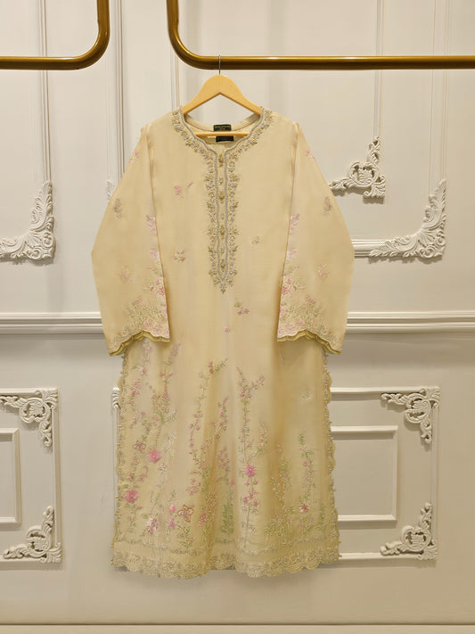 2 Piece- Pure Sheesha Silk Embroidered Suit S115309