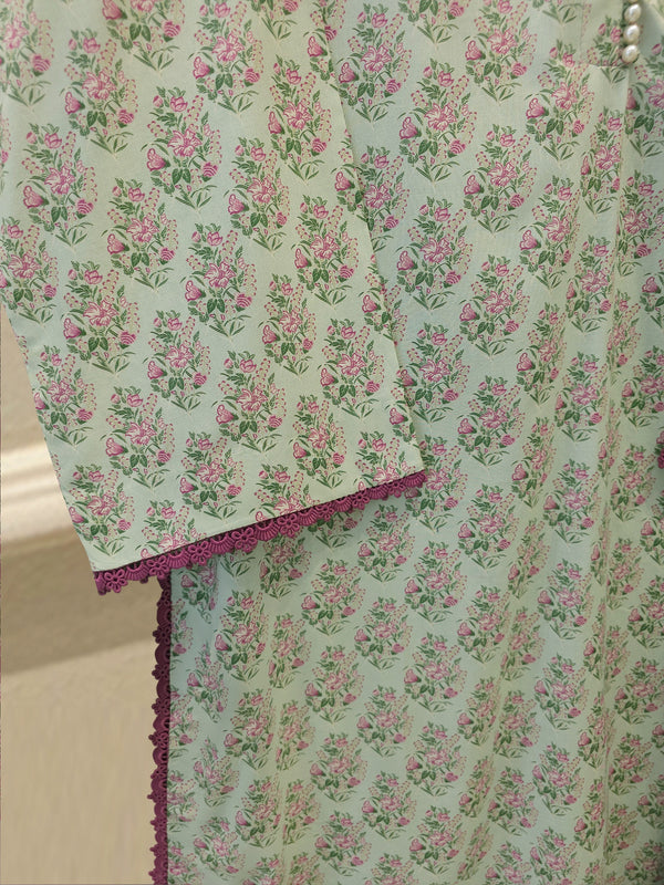 3 Piece - Digital printed Cambric Suit S115645