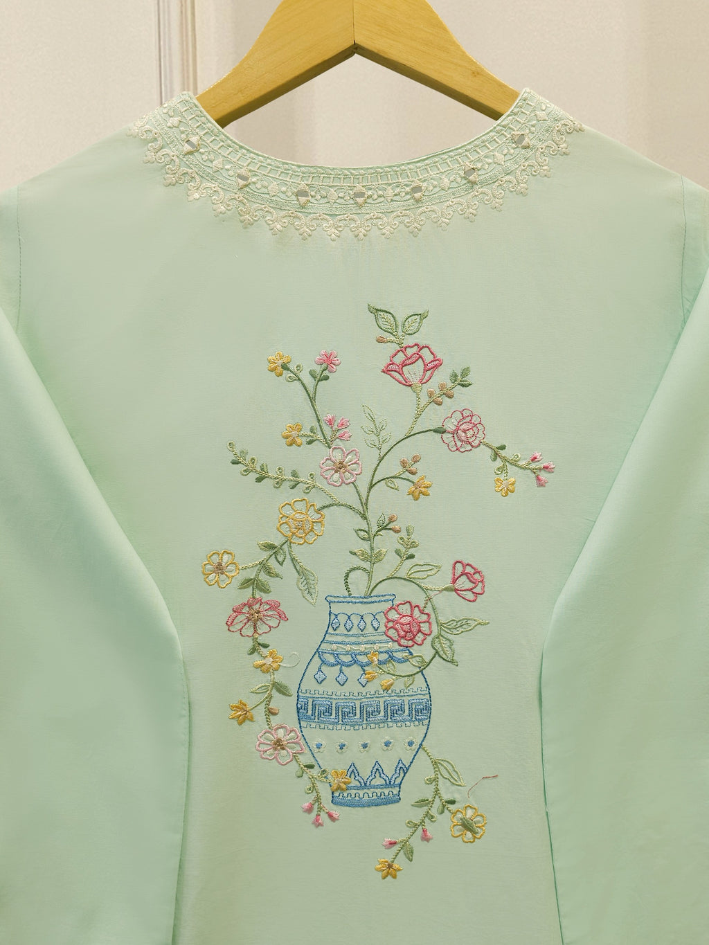 2 Piece - Embroidered Cambric Suit WS00313