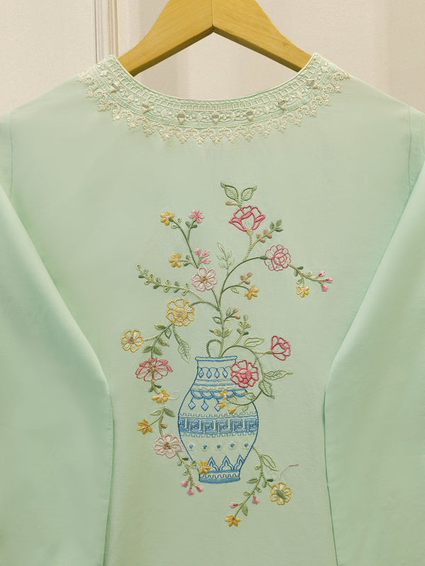 2 Piece - Embroidered Cambric Suit WS00313