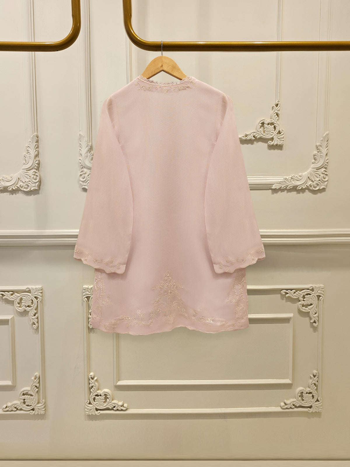 3 Piece - Pure Embroidered Cotton Net Suit S113632