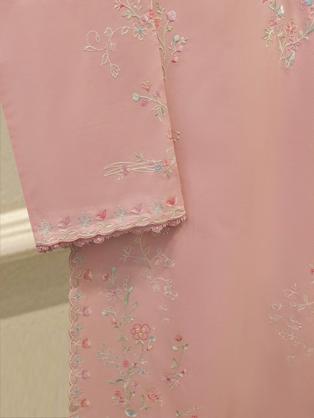 2 Piece - Embroidered Cambric Suit S115063