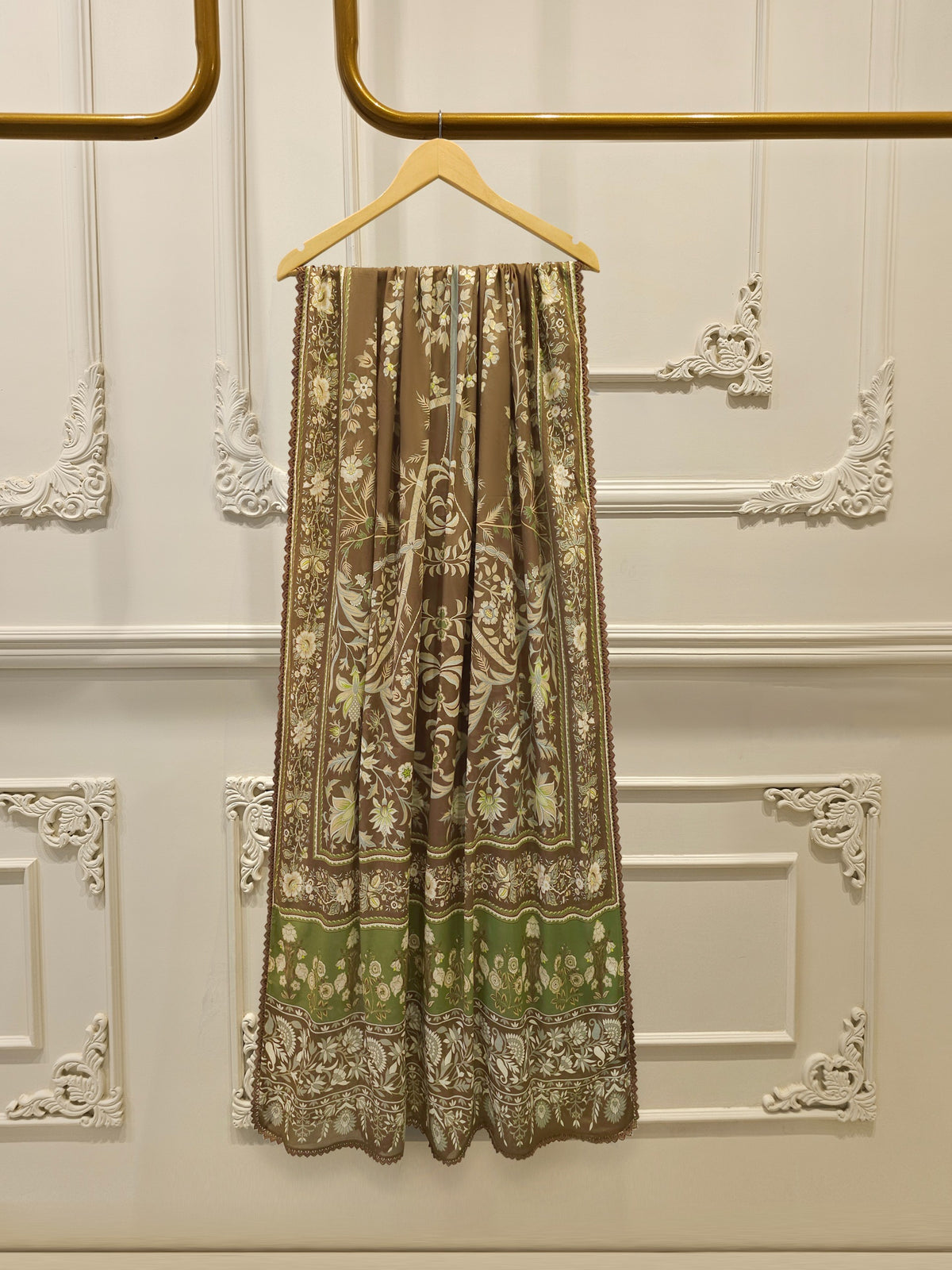 2 Piece -Digital Printed  Embroidered Cambric Suit S115065