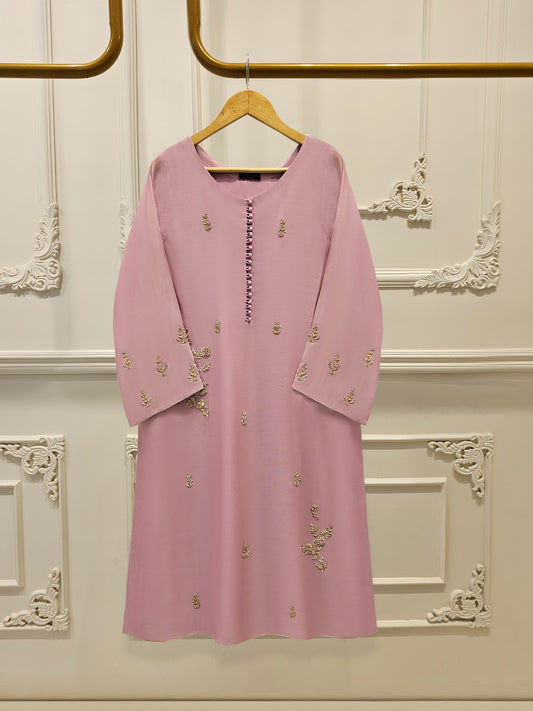 2 Piece - Pure Embroidered Cotton Net Suit S111870